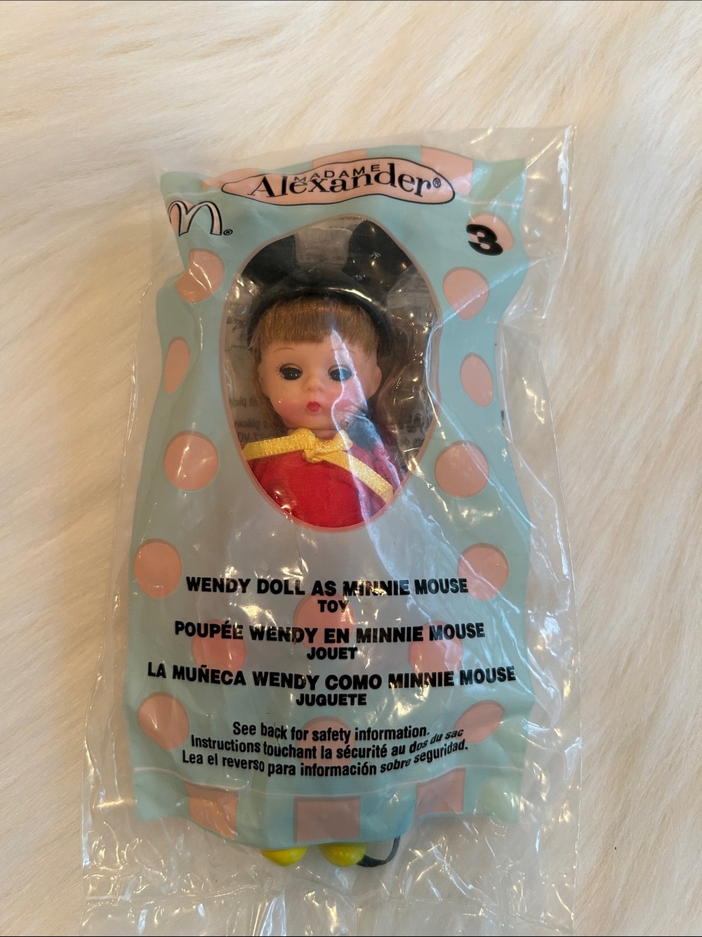 McDonald’s 2004 Madame Alexander Wendy as Minnie Mouse Doll #3, Unopened